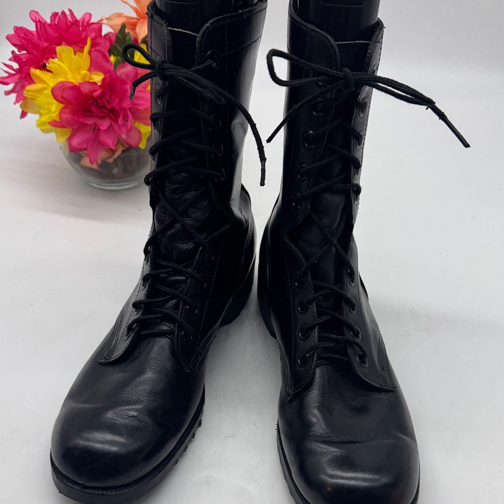 Original Issue Black Military Combat Boots Size 11.5N TB8350 - Picture 14 of 16